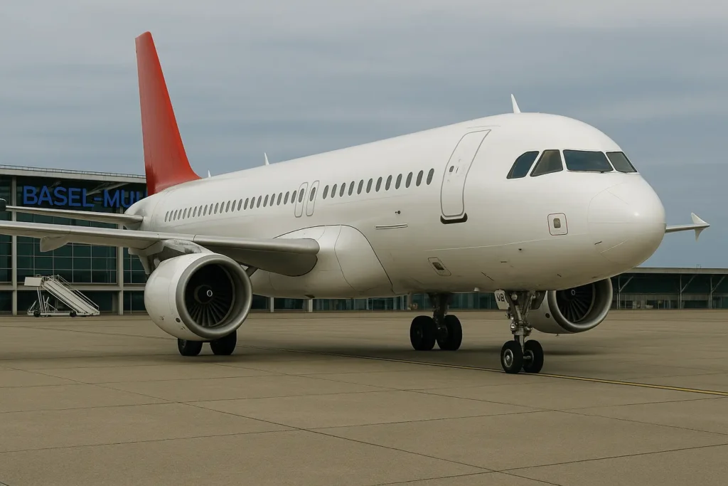 airplane at Basel airport