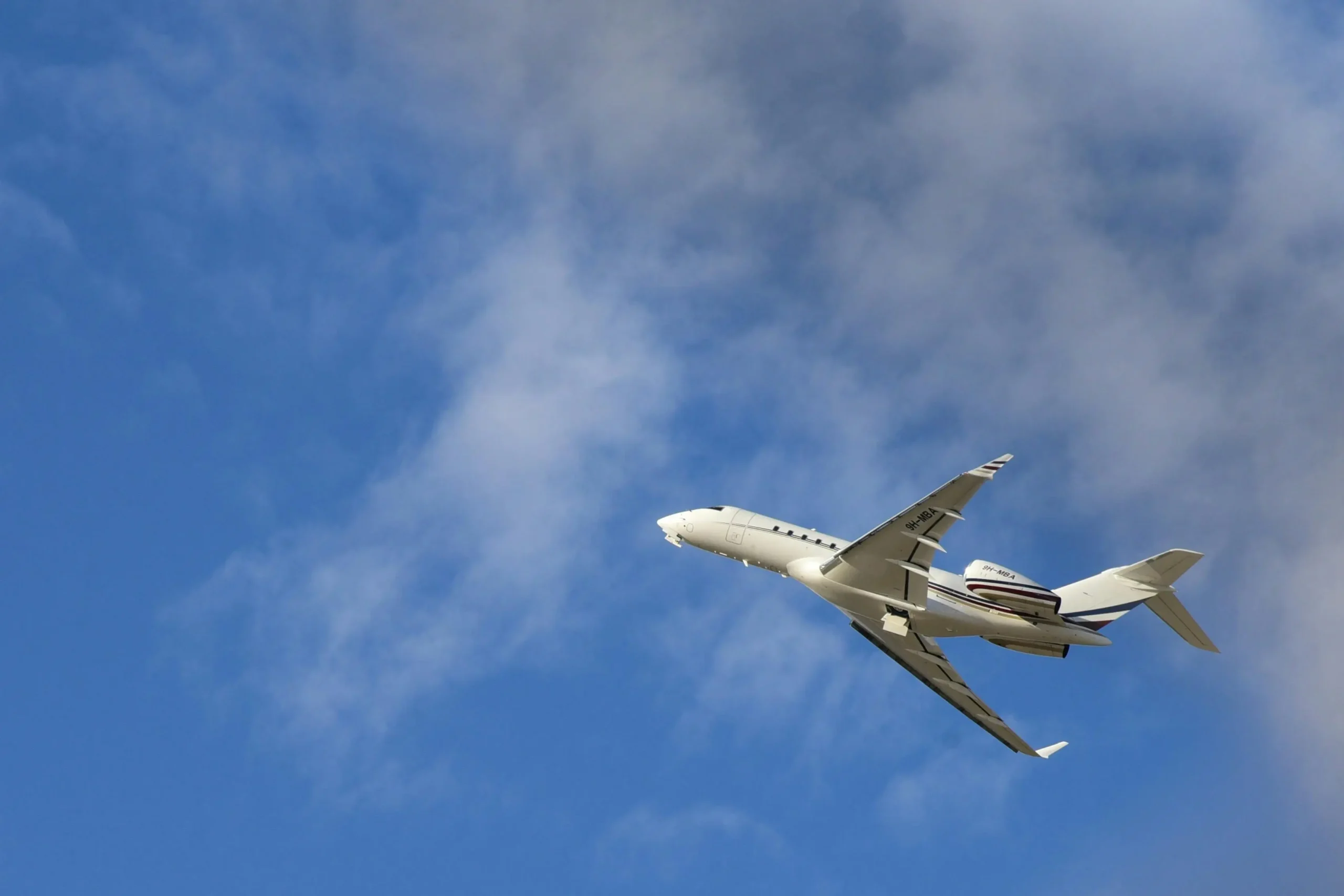 An airplane flying in the air